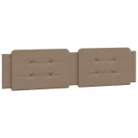 cappuccino színű műbőr ágykeret matrac nélkül Zadar 200x200 cm