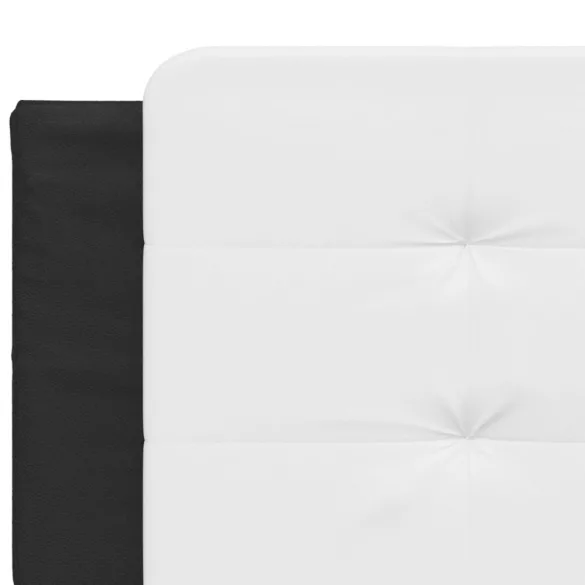 fekete és fehér műbőr ágykeret matrac nélkül Zadar 200x200 cm