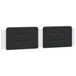 fehér és fekete műbőr ágykeret matrac nélkül Zadar 200x200 cm