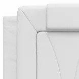 fehér műbőr ágy Viana matraccal 140x190 cm