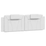 fehér műbőr ágy Viana matraccal 160 x 200 cm