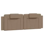 cappuccino színű műbőr ágy Viana matraccal 160 x 200 cm