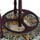 kék földgömb alakú eukaliptuszfa bárszekrény/bortartó állvány