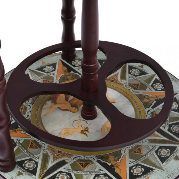 kék földgömb alakú eukaliptuszfa bárszekrény/bortartó állvány