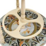 kék földgömb alakú eukaliptuszfa bárszekrény/bortartó állvány