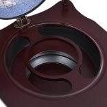 földgömb alakú eukaliptuszfa bárszekrény/bortartó állvány