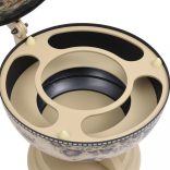 fehér asztali földgömb alakú eukaliptuszfa bárszekrény/bortartó