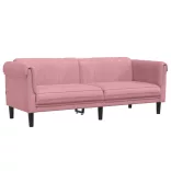 3 részes rózsaszín bársony ülőgarnitúra