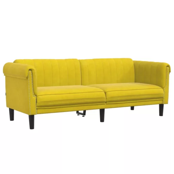 2 részes sárga bársony ülőgarnitúra