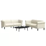 2 részes krémszínű bársony ülőgarnitúra