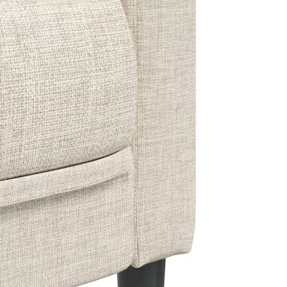 3 részes krémszínű szövet ülőgarnitúra