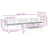 4 részes tömör akácfa kerti raklap ülőgarnitúra