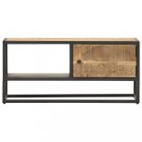 nyers mangófa TV-szekrény faragott ajtóval 90 x 30 x 40 cm