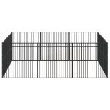 12 paneles fekete porszórt acél kutyajáróka