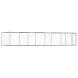 szürke horganyzott acél kutyaketrec ajtóval 8 x 2 x 1,5 m