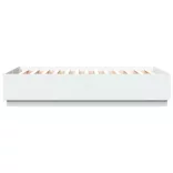 fehér szerelt fa ágykeret LED-világítással 150 x 200 cm