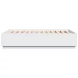 fehér szerelt fa ágykeret LED-del 135 x 190 cm