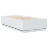 fehér szerelt fa ágykeret LED-világítással 90 x 190 cm
