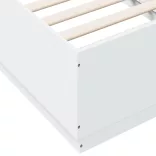 fehér szerelt fa ágykeret LED-del 75 x 190 cm