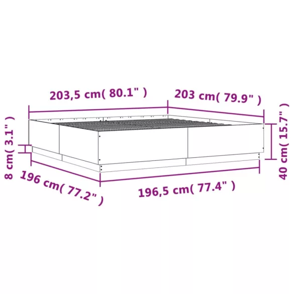 fekete szerelt fa ágykeret 200 x 200 cm