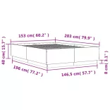 fehér szerelt fa ágykeret 150 x 200 cm