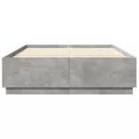 betonszürke szerelt fa ágykeret 120 x 200 cm