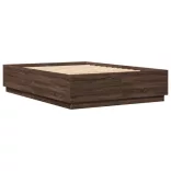 barna tölgyszínű szerelt fa ágykeret 120 x 200 cm