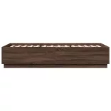 barna tölgyszínű szerelt fa ágykeret 90 x 200 cm