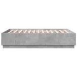 betonszürke szerelt fa ágykeret 120 x 190 cm