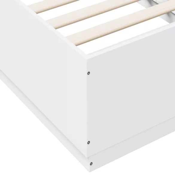 fehér szerelt fa ágykeret 75 x 190 cm