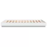 fehér ágykeret LED-világítással 160 x 200 cm