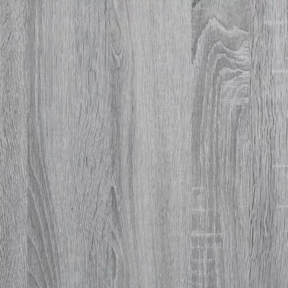 szürke sonoma színű szerelt fa ágykeret fejtámlával 180x200 cm