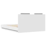 fehér szerelt fa ágykeret fejtámlával 150 x 200 cm