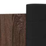 barna tölgyszínű szerelt fa ágykeret fejtámlával 100 x 200 cm