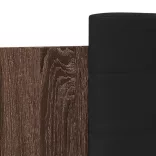 barna tölgyszínű szerelt fa ágykeret fejtámlával 90 x 200 cm