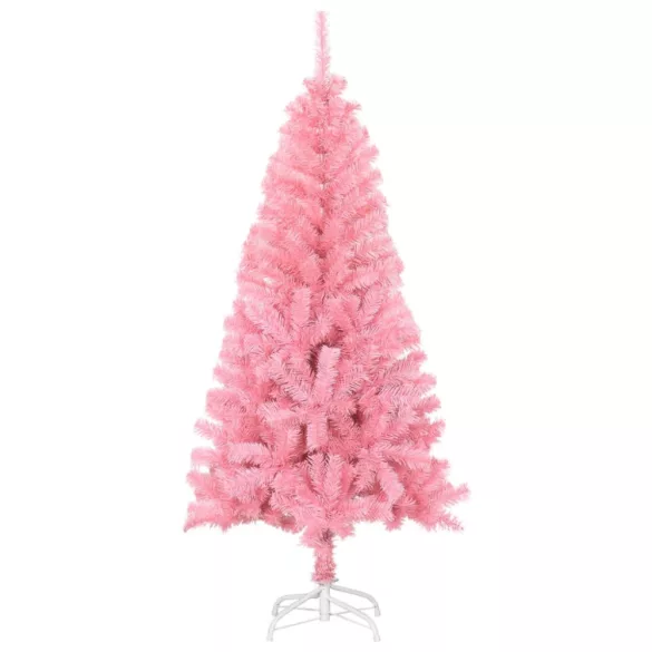 rózsaszín PVC műkarácsonyfa állvánnyal 150 cm