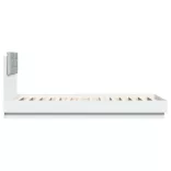 fehér ágykeret fejtámlával és LED-világítással 100 x 200 cm