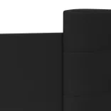 fekete ágykeret fejtámlával és LED-világítással 75 x 190 cm