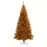 aranyszínű PET műkarácsonyfa állvánnyal 180 cm