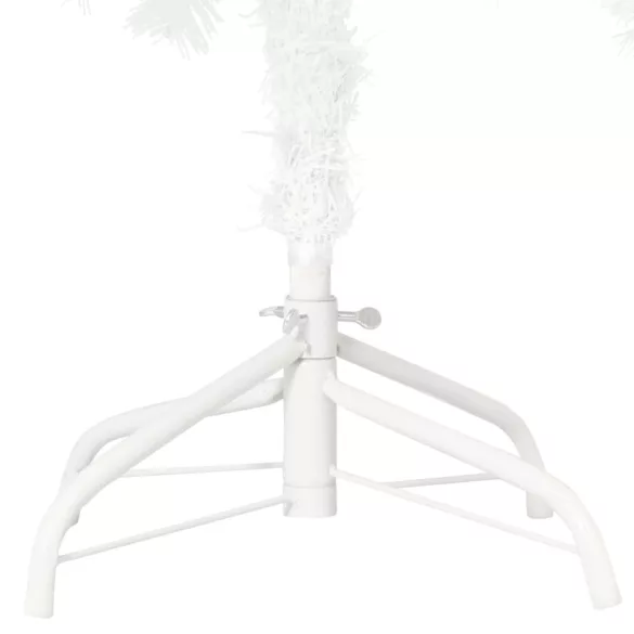 fehér műkarácsonyfa élethű tűlevelekkel 210 cm