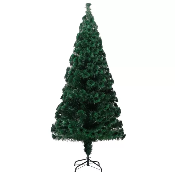 zöld száloptikás műkarácsonyfa állvánnyal 240 cm