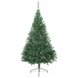 zöld PVC fél műkarácsonyfa állvánnyal 180 cm