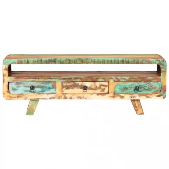 tömör újrahasznosított fa TV-szekrény 117 x 30 x 41 cm