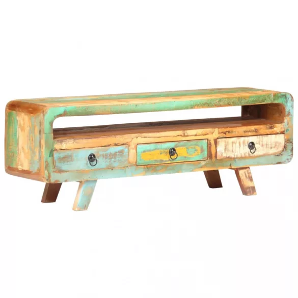 tömör újrahasznosított fa TV-szekrény 117 x 30 x 41 cm