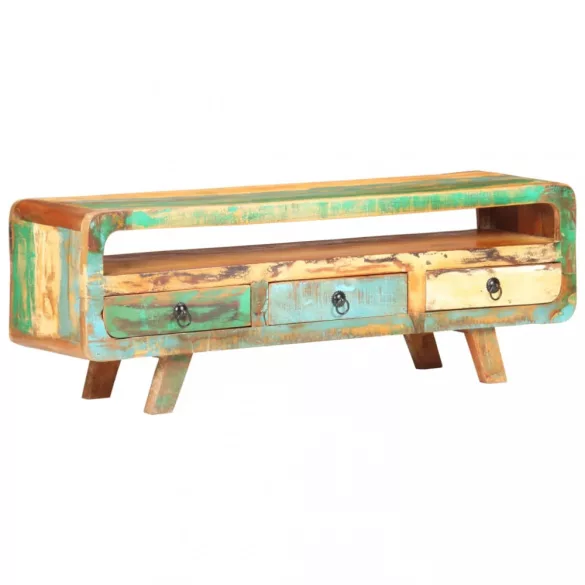 tömör újrahasznosított fa TV-szekrény 117 x 30 x 41 cm