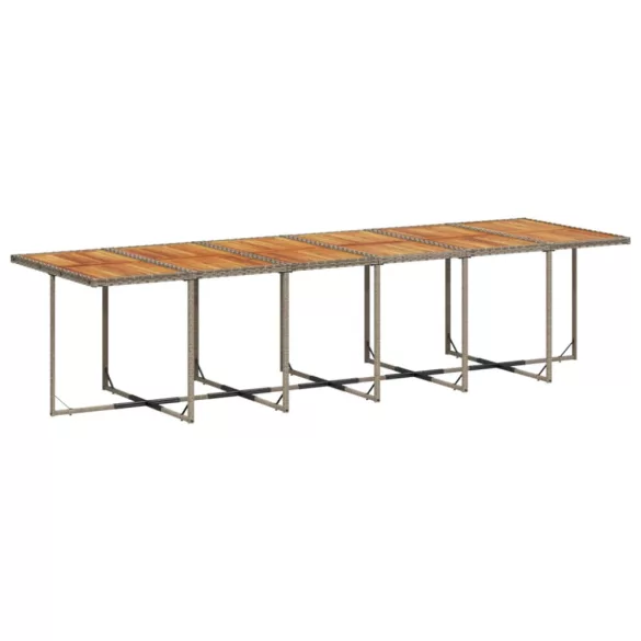 13 részes szürke polyrattan kerti ülőgarnitúra párnákkal
