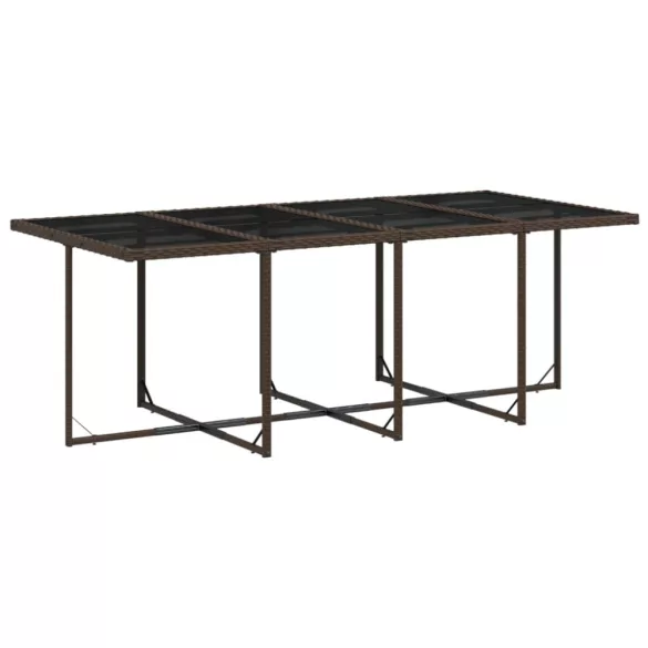 13 részes barna polyrattan kerti ülőgarnitúra párnákkal
