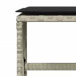 11 részes világosszürke polyrattan kerti ülőgarnitúra párnákkal