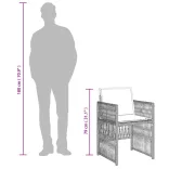 11 részes világosszürke polyrattan kerti ülőgarnitúra párnákkal