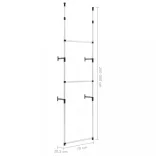 alumínium teleszkópos szekrényrendszer rudakkal